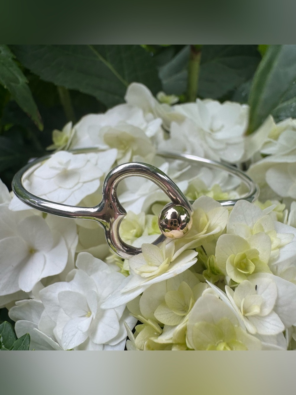 Eden Hand Arts Heart Latch Bangle Bracelet